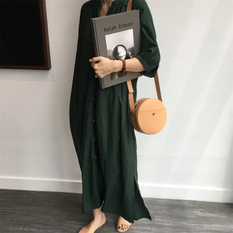 Long Shirt Dress 2019 Summer Fashion Women Loose Half Sleeve Stand Collar Button Maxi Dress Female Casual Solid Shirt Long Dress
Long Shirt Dress 2019 Summer Fashion Women Loose Half Sleeve Stand Collar Button Maxi Dress Female Casual Solid Shirt Long Dress