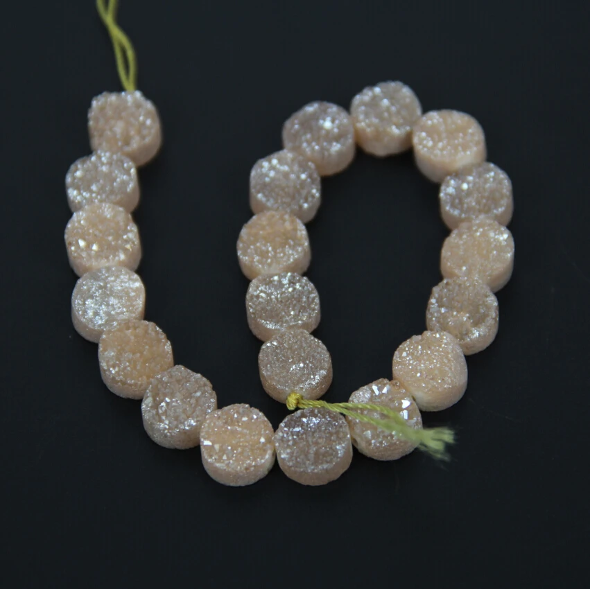 Natural Champagne Titanium Druzy Stone Round Shape Beads Necklace,Raw Drusy Geode Slab Beads Pendant Jewelry Supplies 10mm
Natural Champagne Titanium Druzy Stone Round Shape Beads Necklace,Raw Drusy Geode Slab Beads Pendant Jewelry Supplies 10mm