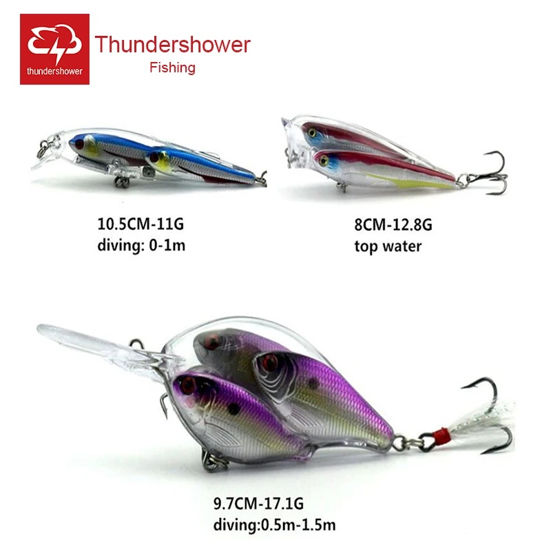 3pcs Mix Fishing Lure Set 1 Crankbait 1 Wobbler 1 Popper Hard Bait Group Fish Multi-color Pesca Artificial Fishing Tackle(Z014)
3pcs Mix Fishing Lure Set 1 Crankbait 1 Wobbler 1 Popper Hard Bait Group Fish Multi-color Pesca Artificial Fishing Tackle(Z014)