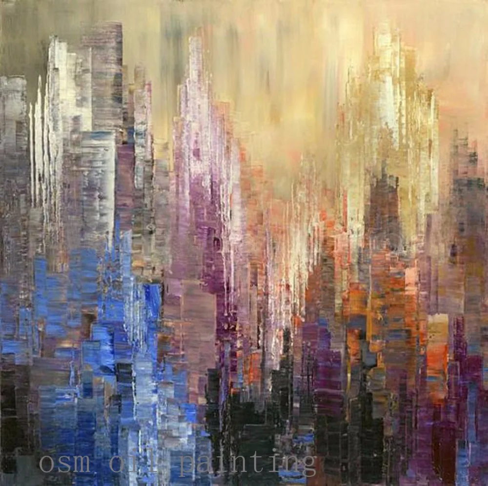 Handmade Abstract Cityscape paintings Calligraphy Wall Artwork Hand Painted City Picture Skyline Palette Knife Oil Canvas Paints
Handmade Abstract Cityscape paintings Calligraphy Wall Artwork Hand Painted City Picture Skyline Palette Knife Oil Canvas Paints