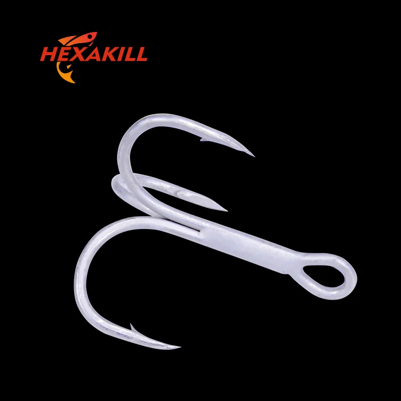 Hexakill 20/10 шт. олова/черный никель круглый изгиб тройные Крючки острые 2X супер