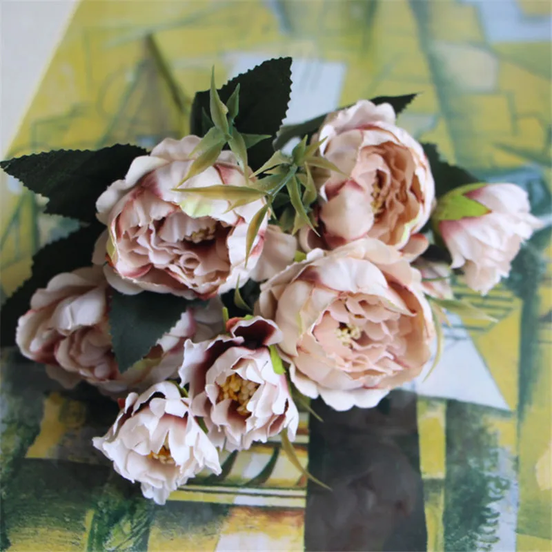 1 Bouquet / 8 Heads Pretty Wedding Mini Rose Artificial Silk Flower bouquet Flores Bride Home Decoration Cheap Fake Peony Flower
1 Bouquet / 8 Heads Pretty Wedding Mini Rose Artificial Silk Flower bouquet Flores Bride Home Decoration Cheap Fake Peony Flower