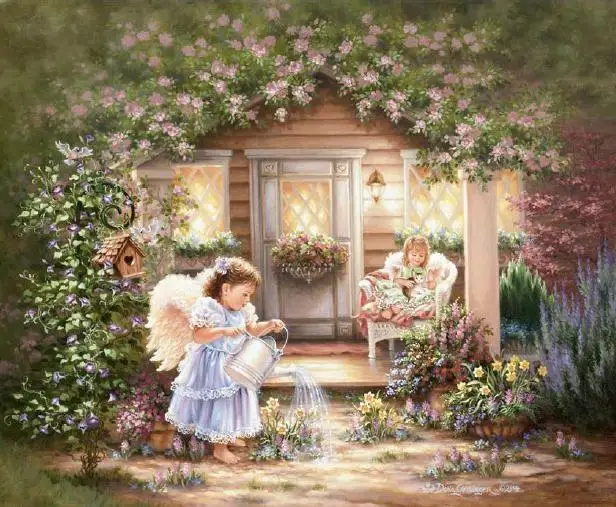 Angel Girl Watering the Garden Embroidery Kids Needlework 14CT Counted Unprinted DIY Cross Stitch Kits Handmade Arts Decor
Angel Girl Watering the Garden Embroidery Kids Needlework 14CT Counted Unprinted DIY Cross Stitch Kits Handmade Arts Decor