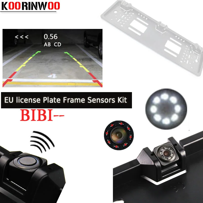 Koorinwoo Parktronic EU European License Plate Frame Rear View Camera CCD car Video parking Sensor 2 Probes Reverse Car-detector
Koorinwoo Parktronic EU European License Plate Frame Rear View Camera CCD car Video parking Sensor 2 Probes Reverse Car-detector