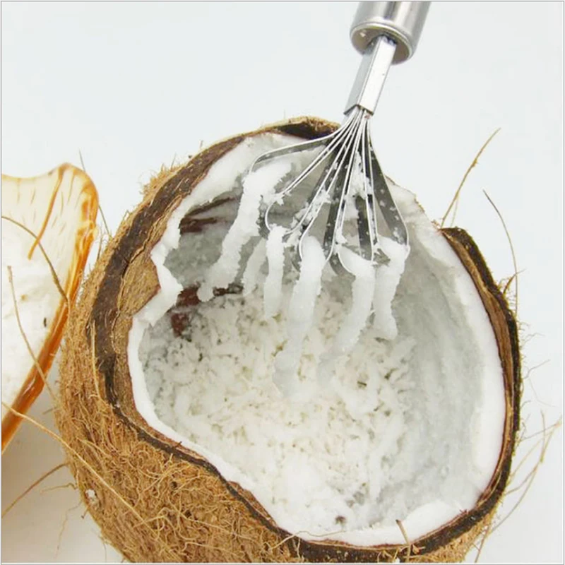 Coconut Planer Kitchen Stainless Steel Creative Shredded Coconut Scrape Coconut Meat Fish Scale Planer planer Tools accessories9
Coconut Planer Kitchen Stainless Steel Creative Shredded Coconut Scrape Coconut Meat Fish Scale Planer planer Tools accessories9