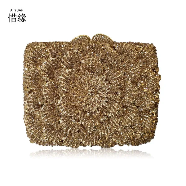 XIYUAN BRAND Champagne Crystal Clutch Evening Bags For Women Party Dinner Prom Mini Clutches Handbag Wedding Clutch Bridal purse
XIYUAN BRAND Champagne Crystal Clutch Evening Bags For Women Party Dinner Prom Mini Clutches Handbag Wedding Clutch Bridal purse