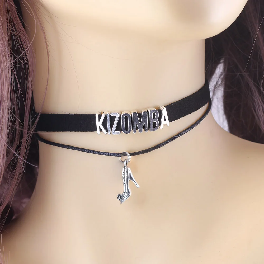 Gothic Dance KIZOMBA BACHATA SALSA ZOUK dancer Choker Necklace shoes Charm Pendant Velvet handmade Collar Jewelry for women
Gothic Dance KIZOMBA BACHATA SALSA ZOUK dancer Choker Necklace shoes Charm Pendant Velvet handmade Collar Jewelry for women
