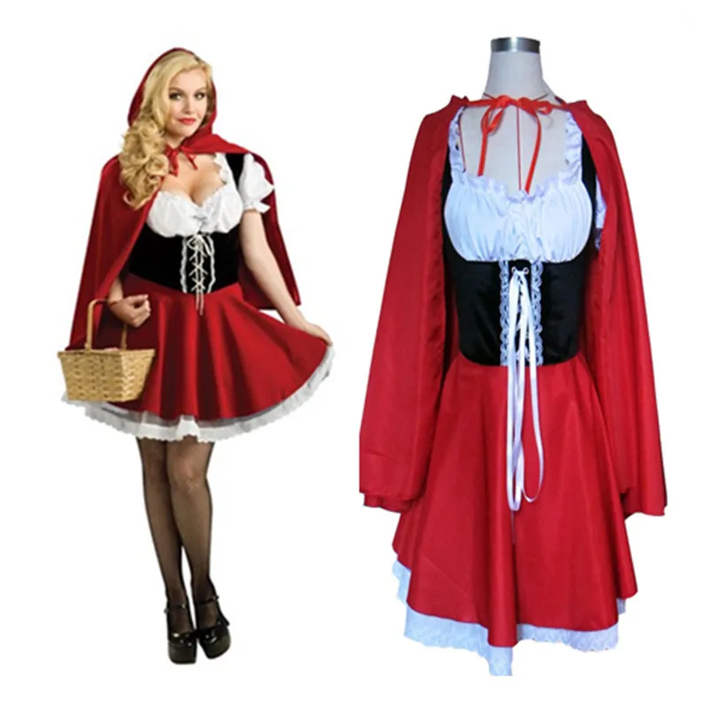 Plus Size S-6XL Costume Adult Little Red Riding Hood Costume Anime Cosplay Fantasy Game Uniforms Halloween Party Fancy Dress
Plus Size S-6XL Costume Adult Little Red Riding Hood Costume Anime Cosplay Fantasy Game Uniforms Halloween Party Fancy Dress