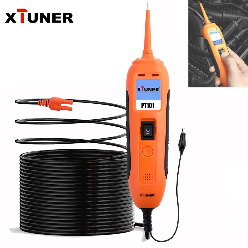 XTUNER PT101 Circuit Tester 12V/24V Car Battery Tester DC/AC Power Probe Electrical System Diagnostics Tool OBD2 Scanner
XTUNER PT101 Circuit Tester 12V/24V Car Battery Tester DC/AC Power Probe Electrical System Diagnostics Tool OBD2 Scanner
