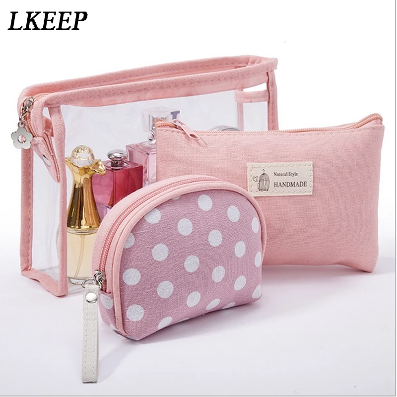 Fashion 3pcs/set Waterproof Transparent Cosmetic Bags Women Portable Make Up Bag Dot Printed Travel Toiletry Bag
Fashion 3pcs/set Waterproof Transparent Cosmetic Bags Women Portable Make Up Bag Dot Printed Travel Toiletry Bag
