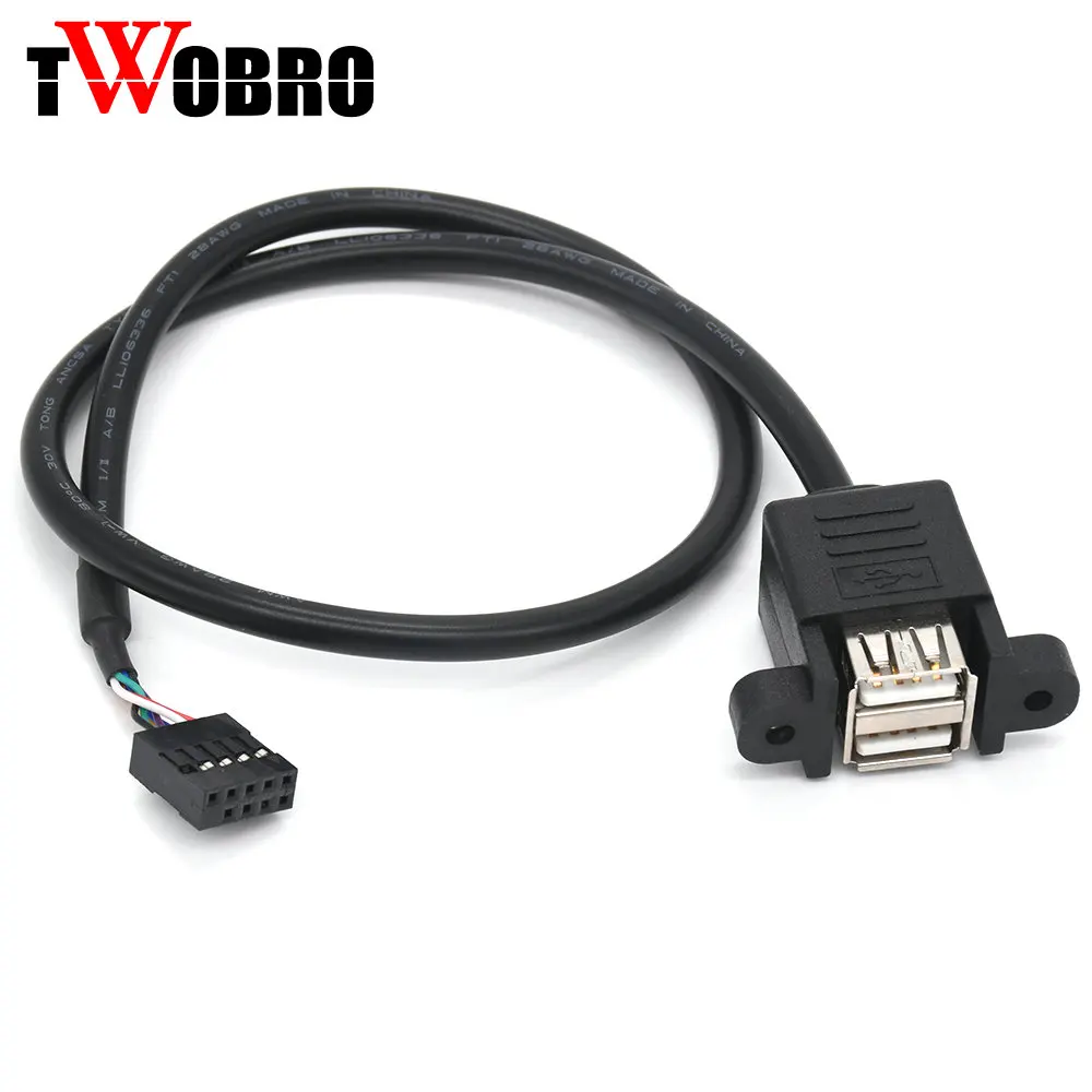 10pcs/lot 30cm 50cm Motherboard Internal 9pin Pitch 2.54mm to Dual Port USB 2.0 A Female Screw Lock Panel Mount Cable
10pcs/lot 30cm 50cm Motherboard Internal 9pin Pitch 2.54mm to Dual Port USB 2.0 A Female Screw Lock Panel Mount Cable