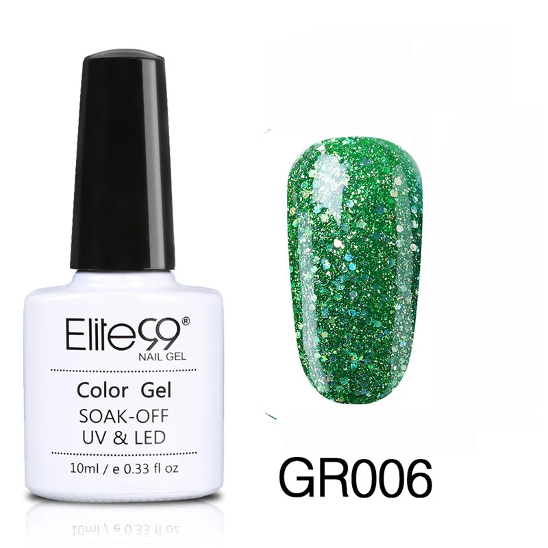 

Elite99 10ml Green Color UV LED Lamp Nail Gel Polish Gelpolish DIY Nail Art Hybrid Varnish Soak Off Gel Lacquer GelLak