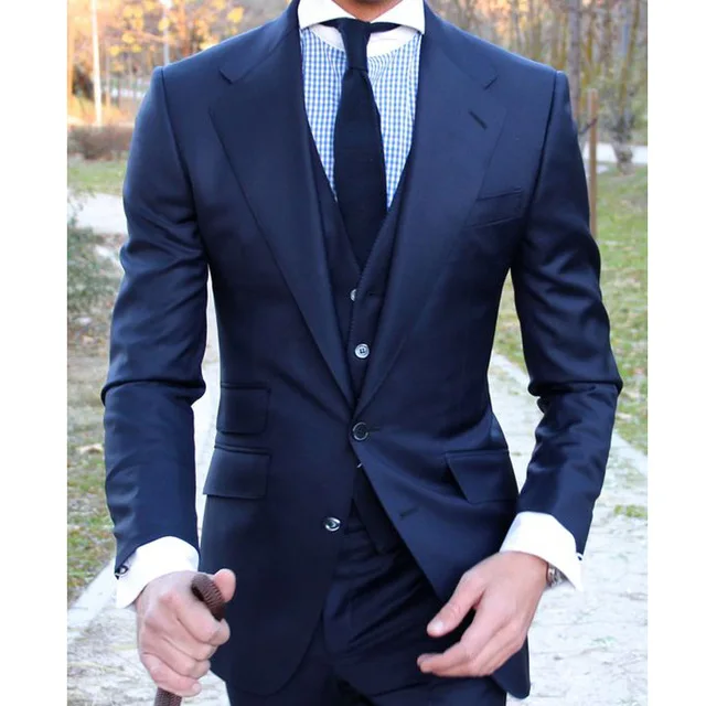 Custom Made Groomsmen Navy Blue Groom Tuxedos Notch Lapel Men Suits Wedding Best Man Blazer ( Jacket+Pants+Vest+Tie ) C441
Custom Made Groomsmen Navy Blue Groom Tuxedos Notch Lapel Men Suits Wedding Best Man Blazer ( Jacket+Pants+Vest+Tie ) C441