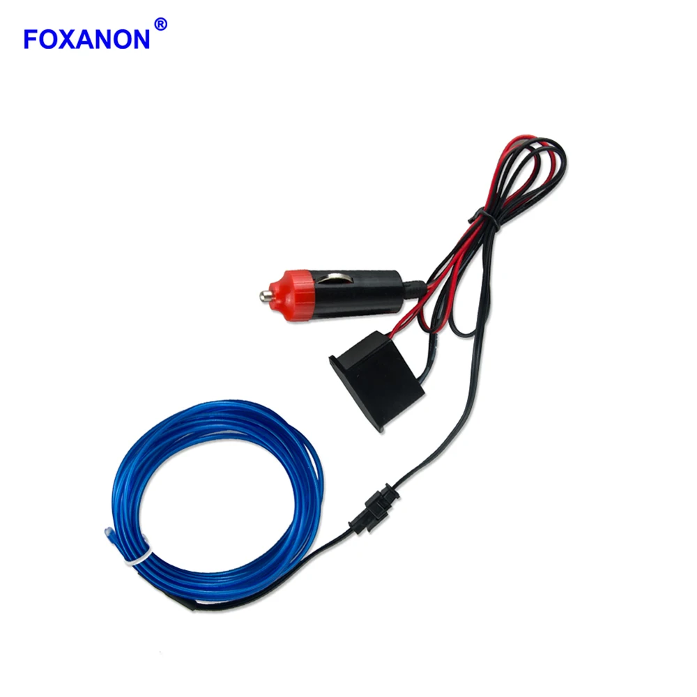 Foxanon 3 м/5 м Светодиодные полосы DC12V гибкий неоновый EL трос внутренний