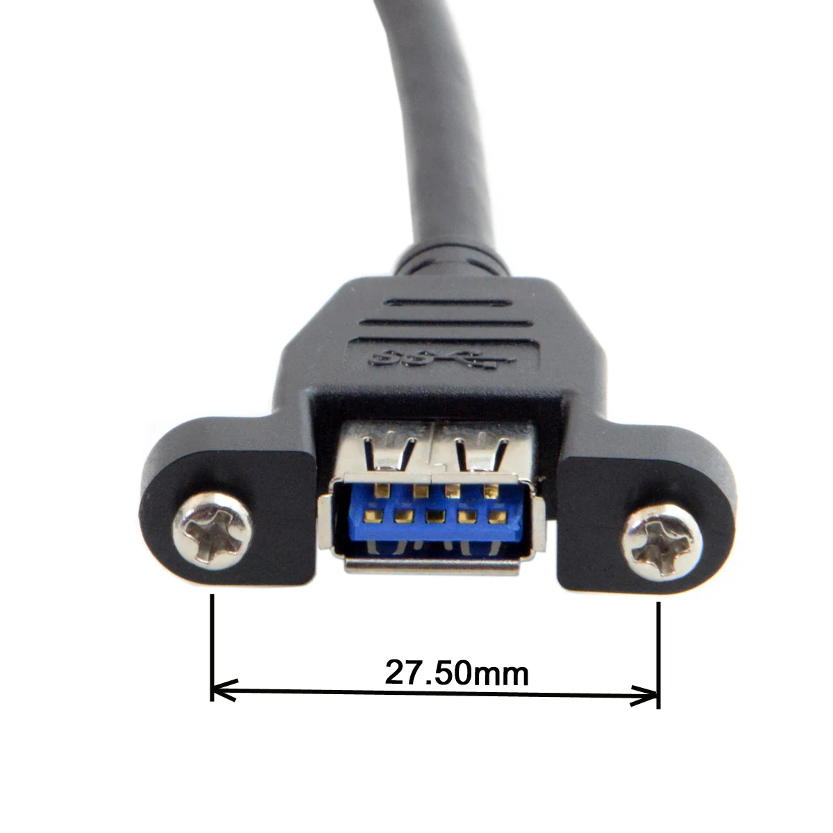 High Quality USB 3.0 Male to Female Extension Cable with Screw for Panel Mount 50cm 80cm Black
High Quality USB 3.0 Male to Female Extension Cable with Screw for Panel Mount 50cm 80cm Black