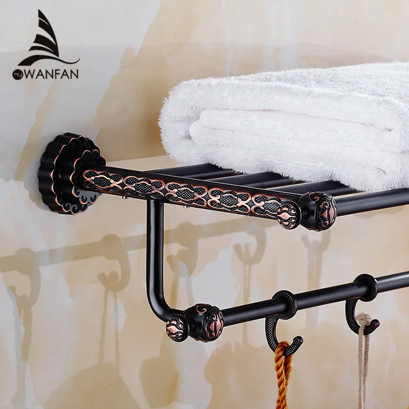 Bathroom Shelves 5 Towel Hooks Brass 2 Tier Rails Towel Bars Wall Shelf Bath Hangers Bathroom Accessories Towel Holder FE-8601
Bathroom Shelves 5 Towel Hooks Brass 2 Tier Rails Towel Bars Wall Shelf Bath Hangers Bathroom Accessories Towel Holder FE-8601