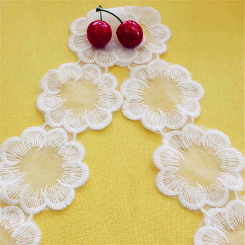 10 yard 8cm 3.14" wide ivory organza cotton embroidered flower appliques tapes lace trim ribbon fabric 1038506QL4K47
10 yard 8cm 3.14" wide ivory organza cotton embroidered flower appliques tapes lace trim ribbon fabric 1038506QL4K47