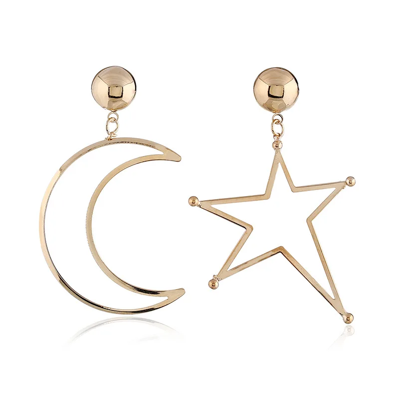 Fashion Simple Exquisite Geometric Cutout Pendant Earrings Women's Personality Creative Asymmetry Crescent Stars Earrings
Fashion Simple Exquisite Geometric Cutout Pendant Earrings Women's Personality Creative Asymmetry Crescent Stars Earrings