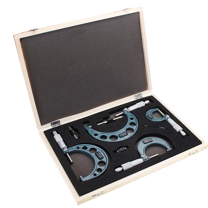 4pcs Outside Micrometer Set Machinist Tool 0-4" 0-100mm 4 Precision 0.01mm Accuracy Carbide Micrometer Set
4pcs Outside Micrometer Set Machinist Tool 0-4" 0-100mm 4 Precision 0.01mm Accuracy Carbide Micrometer Set