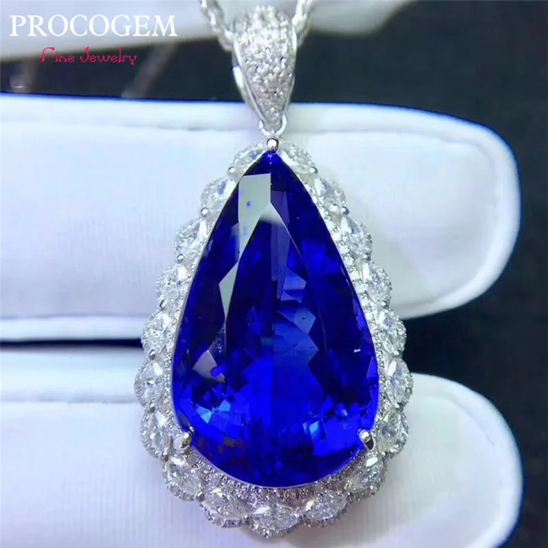 Fancy Sapphire Drop Pendants Necklace for Women High quality Big Water Drop gems 13x25mm Fine jewelry 925 Sterling Silver #391
Fancy Sapphire Drop Pendants Necklace for Women High quality Big Water Drop gems 13x25mm Fine jewelry 925 Sterling Silver #391