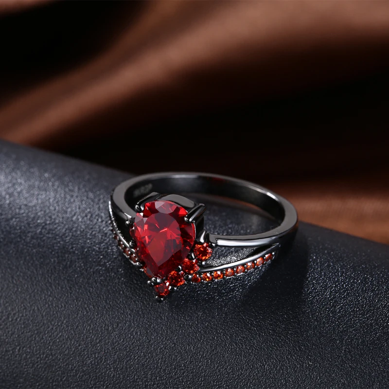 Garilina fashion jewelry Black Gun Plated Red cubic zirconia Women's rings AR2195
Garilina fashion jewelry Black Gun Plated Red cubic zirconia Women's rings AR2195