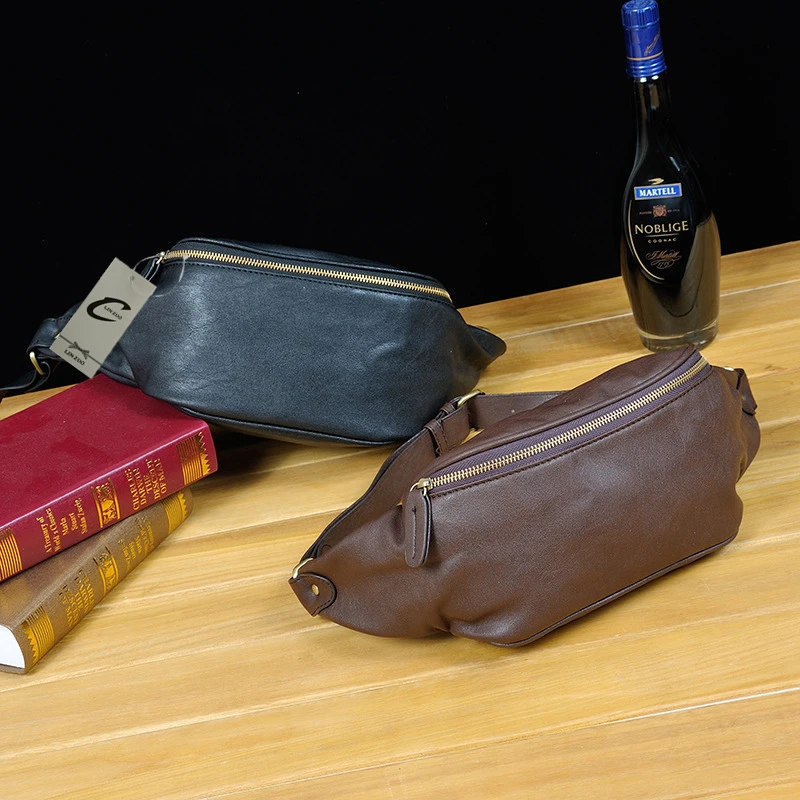 2021 Vintage Men's Chest bag Crazy horse Leather Men Messenger Shoulder bags casual Travel CrossBody bags Sling Chest Pack
2021 Vintage Men's Chest bag Crazy horse Leather Men Messenger Shoulder bags casual Travel CrossBody bags Sling Chest Pack