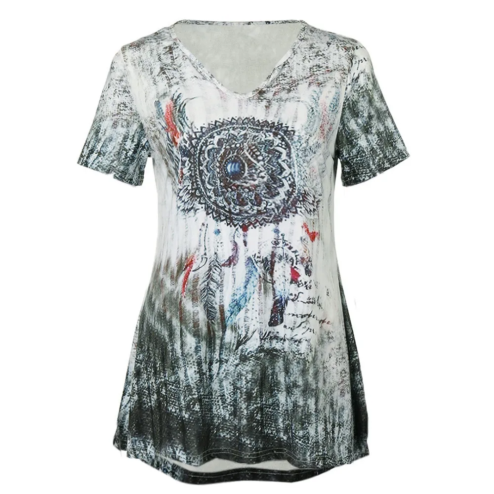 Woman Blouses Plus Size 4xl Short Sleeves Windbell Print V-neck Short Sleeve Blouse Pullover Tops Blouse Fashion
Woman Blouses Plus Size 4xl Short Sleeves Windbell Print V-neck Short Sleeve Blouse Pullover Tops Blouse Fashion