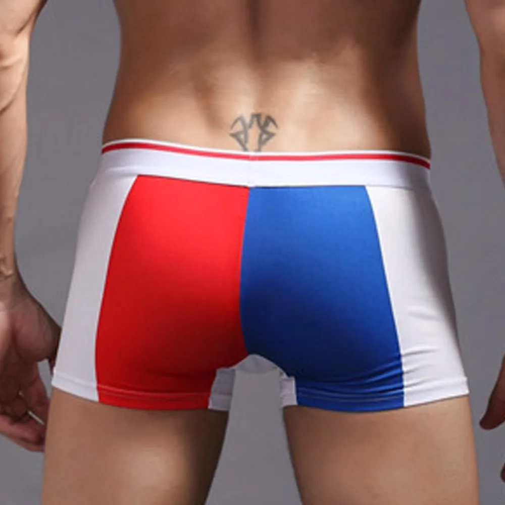 ZAPUYO Бренд Французский флаг Боксеры Кубок Мира Высокое Качество Sexy Men's Underwear