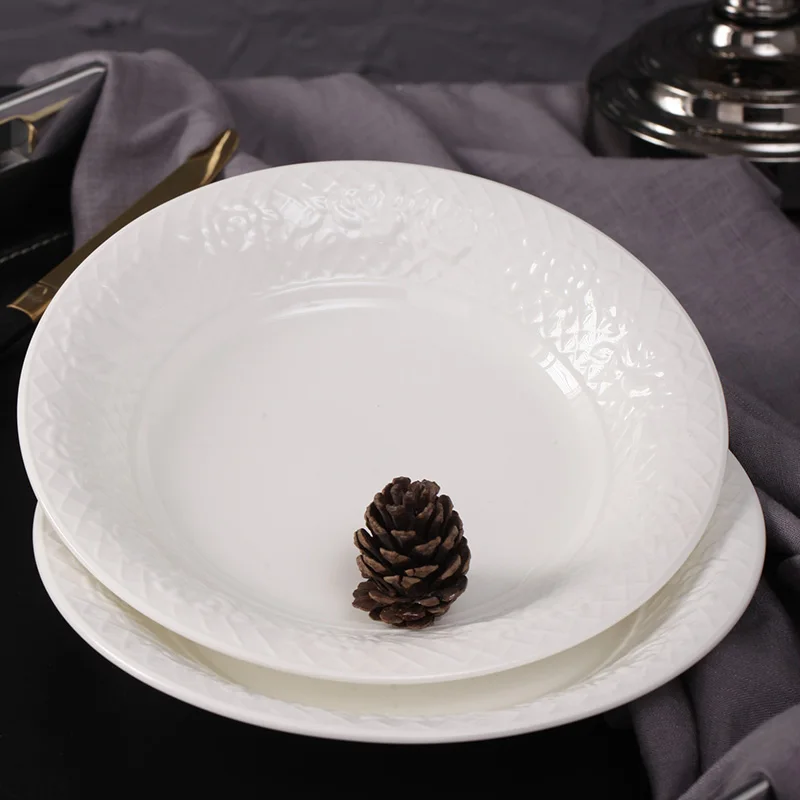 China Household suit 6 garland dishes simple white bone china tableware personality relief tableware ceramic bowl
China Household suit 6 garland dishes simple white bone china tableware personality relief tableware ceramic bowl