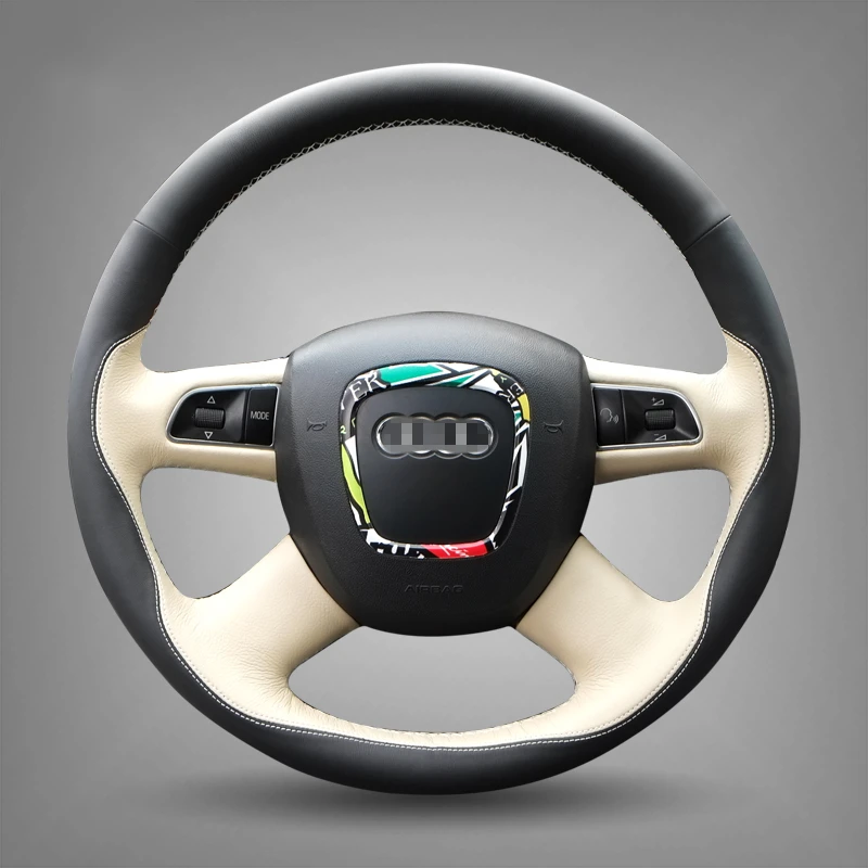 Hand Sew Black Beige Leather Steering Wheel Cover for Audi Old A4 B7 B8 A6 C6 2004-2011 Q5 2008-2012 Q7 2005-2011
Hand Sew Black Beige Leather Steering Wheel Cover for Audi Old A4 B7 B8 A6 C6 2004-2011 Q5 2008-2012 Q7 2005-2011