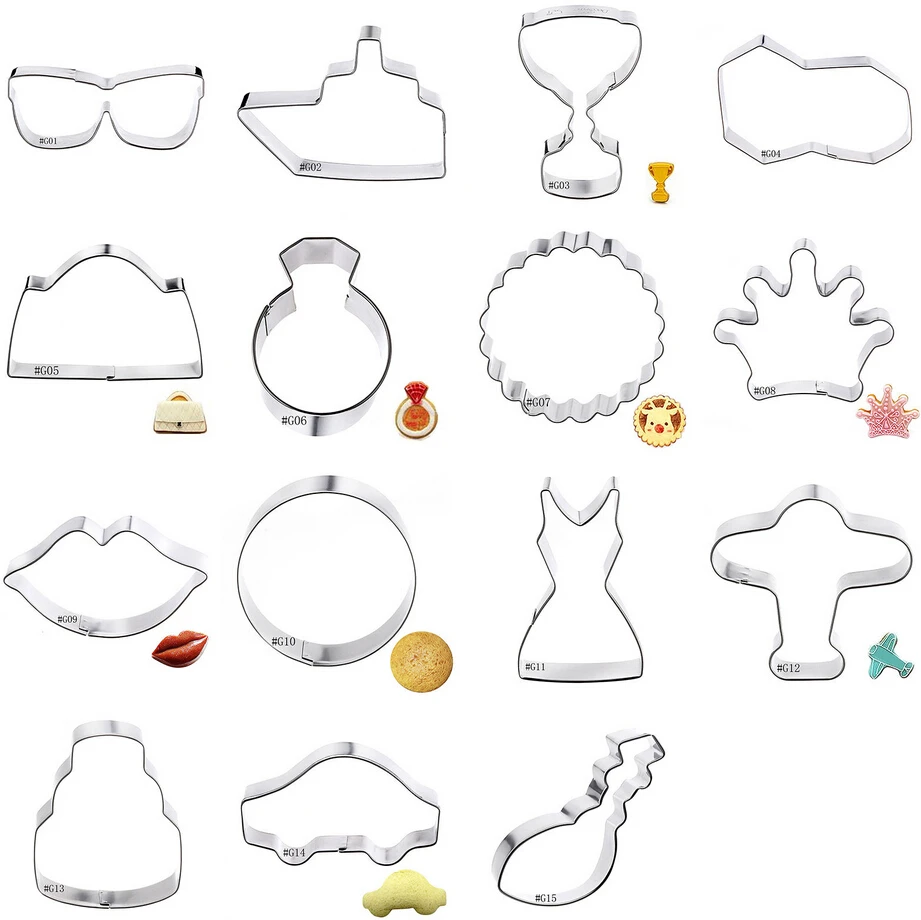 14 styles a set! 14 Shapes Car /Circle /Handbag/Lips Various Durable Steel Mould Baking DIY tool
14 styles a set! 14 Shapes Car /Circle /Handbag/Lips Various Durable Steel Mould Baking DIY tool