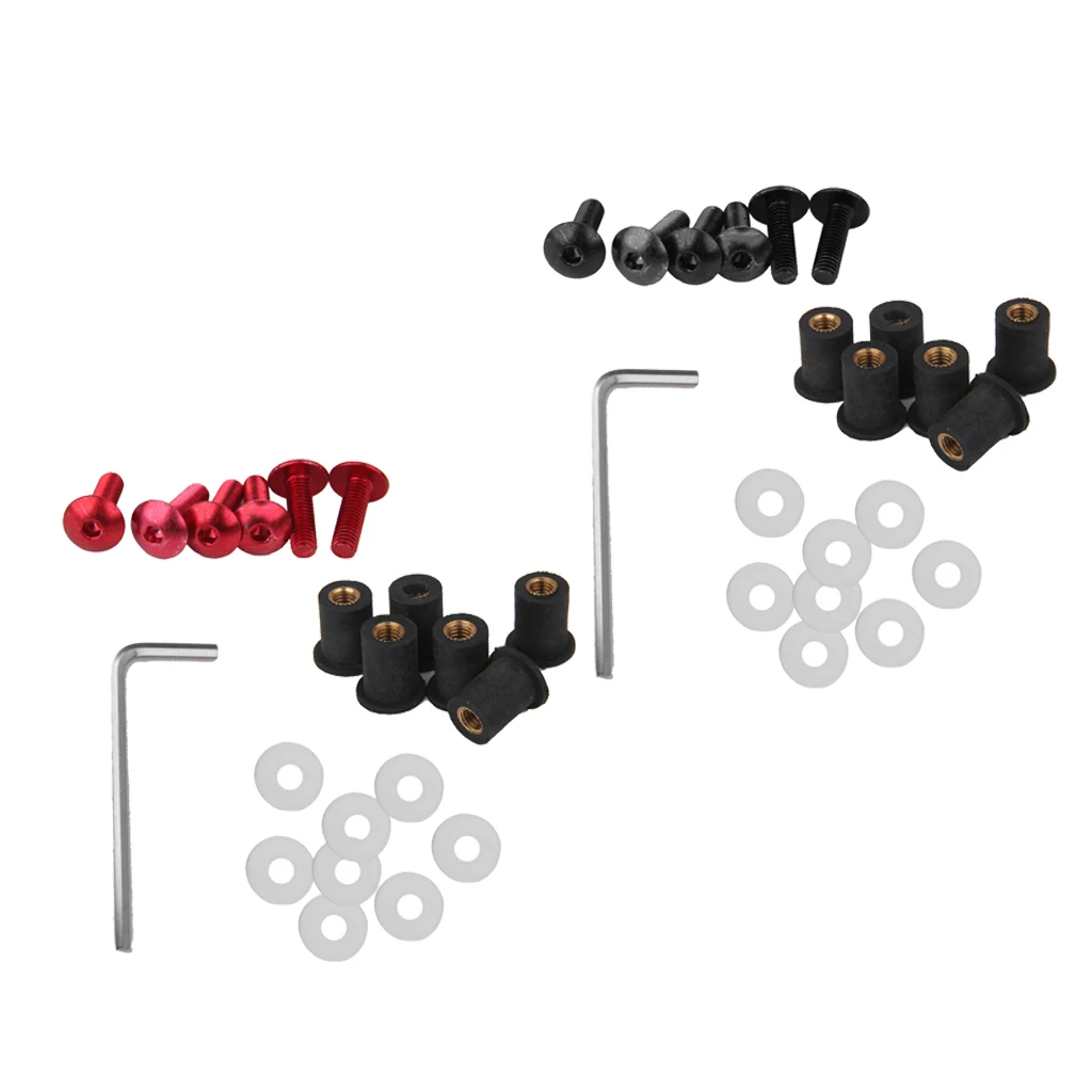 dolity Motorcycle Fairing Bolts Windshield Screws Windscreen Bolts + Allen Key , 2 Pack (Red & Black )
dolity Motorcycle Fairing Bolts Windshield Screws Windscreen Bolts + Allen Key , 2 Pack (Red & Black )