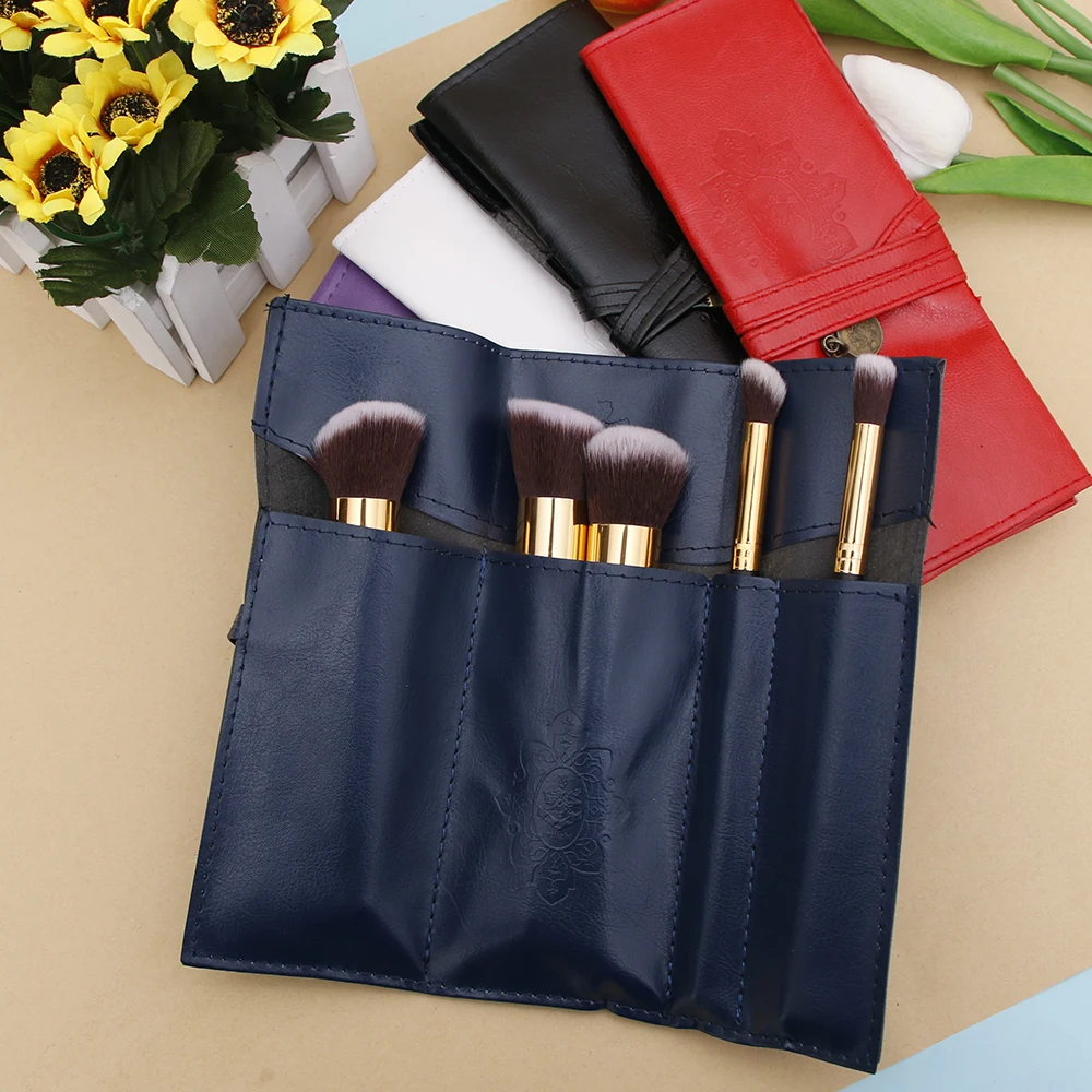 Фото Женская сумка для кистей макияжа винтажная косметики набор сумерек ручки из