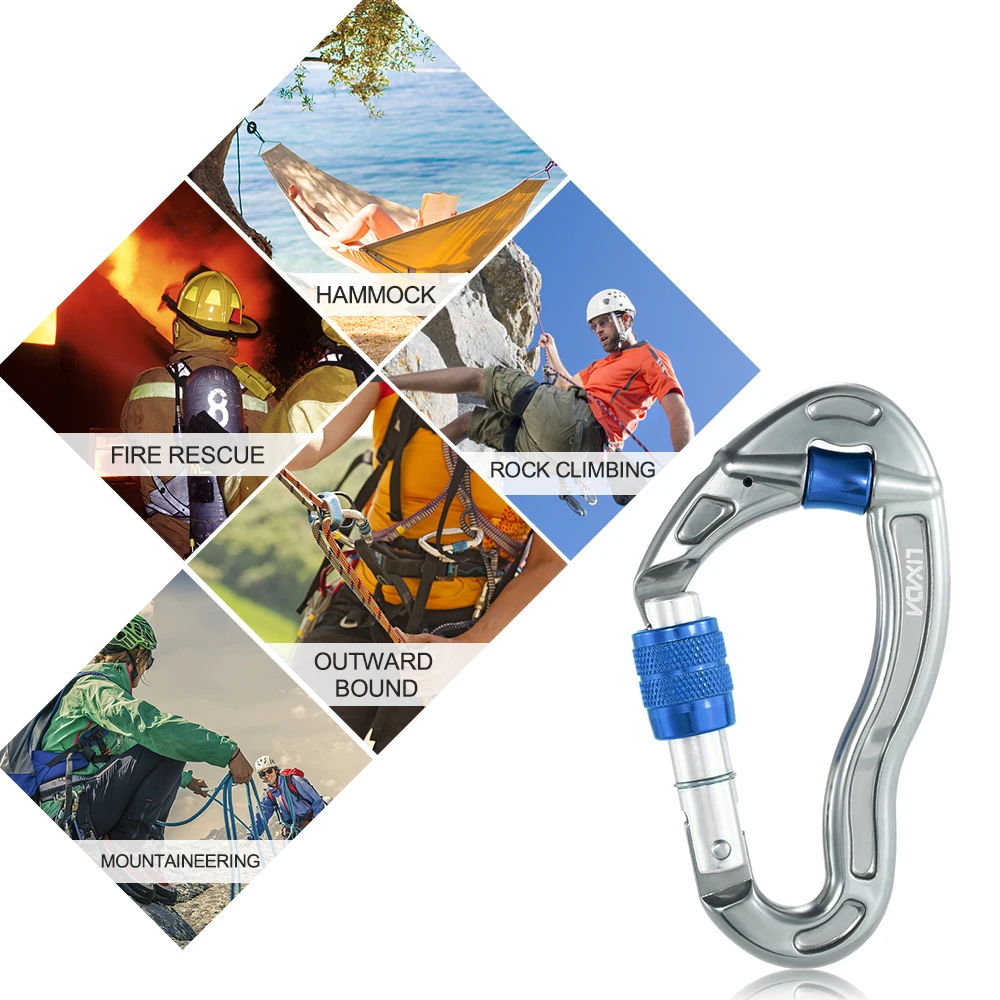 Lixada 25KN Snag Free Carabiner D Shape Carabiner Quick Clip Equipment Screw Lock Camping Rock Climbing Traveling Hammock Key
Lixada 25KN Snag Free Carabiner D Shape Carabiner Quick Clip Equipment Screw Lock Camping Rock Climbing Traveling Hammock Key