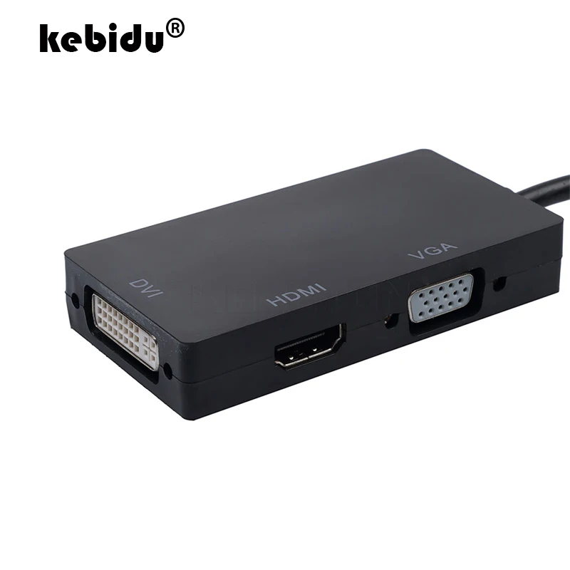 kebidu Mini Display Port DP to HDMI VGA DVI Adapter Cable 3 in 1 Converter for Apple MacBook Pro 2 | Электроника