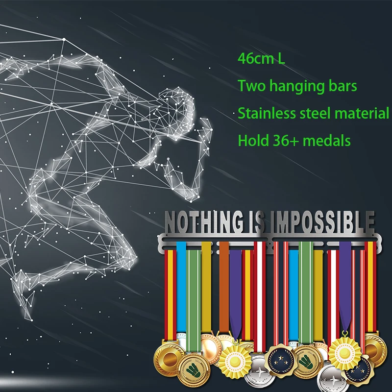 Medal hanger for runner Inspirational medal display rack Sport medal hanger for 32+ medals
Medal hanger for runner Inspirational medal display rack Sport medal hanger for 32+ medals