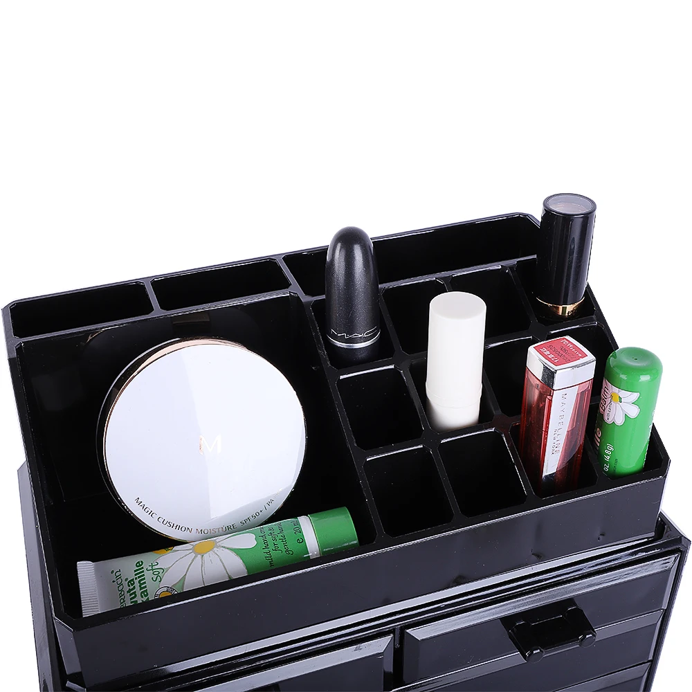 SF-1122-7 3Pcs/Set Plastic Cosmetics Storage Rack Transparent 5 Large & 2 Small Drawers Black
SF-1122-7 3Pcs/Set Plastic Cosmetics Storage Rack Transparent 5 Large & 2 Small Drawers Black