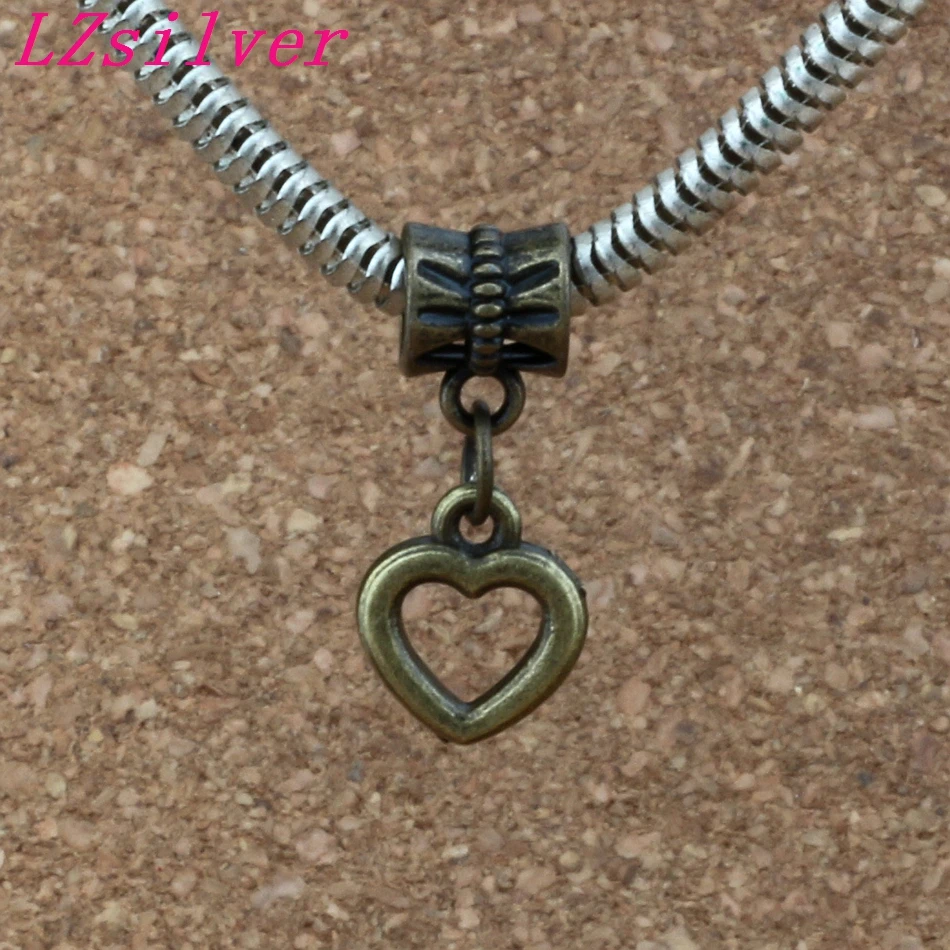 200pcs Dangle Antique Bronze Small Open Hearts Charms Big Hole Beads Fit European Bracelet Jewelry 10x23mm A-319a
200pcs Dangle Antique Bronze Small Open Hearts Charms Big Hole Beads Fit European Bracelet Jewelry 10x23mm A-319a