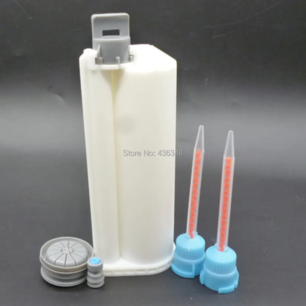 10:1 50ml AB Glue Cartridge Manual Dispense Gun Cartridge Tube Disposable Epoxy Resin Dual Glue Cartridge with 2pc Mixing Nozzle
10:1 50ml AB Glue Cartridge Manual Dispense Gun Cartridge Tube Disposable Epoxy Resin Dual Glue Cartridge with 2pc Mixing Nozzle