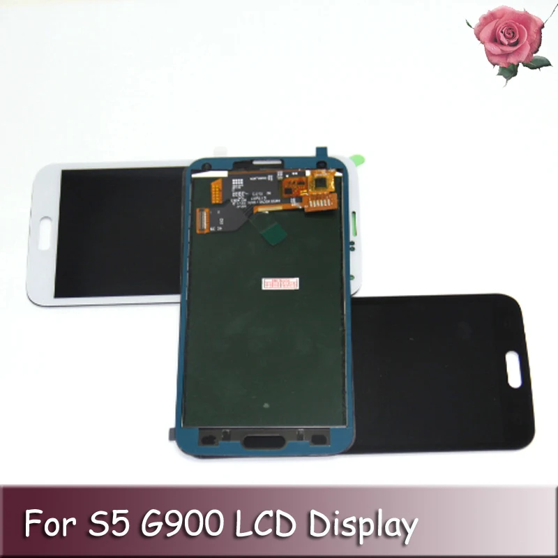 S5 G900 LCD Замена для Samsung GALAXY G900F ЖК-дисплей сенсорный экран дигитайзер сборка белый
