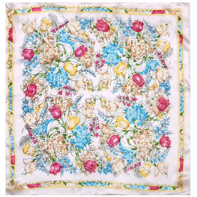 Natural Silk Scarf Women Bandana Female Tulip Hair Scarf for Women Silk Headband Print Flora Women's Square Silk Face Mask Scarf
Natural Silk Scarf Women Bandana Female Tulip Hair Scarf for Women Silk Headband Print Flora Women's Square Silk Face Mask Scarf