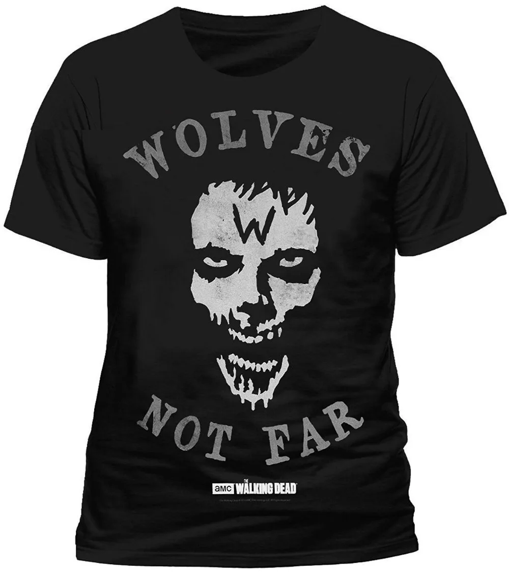 Футболки с принтом короткие футболки THE WALKING DEAD WOLVES не дальняя официальная