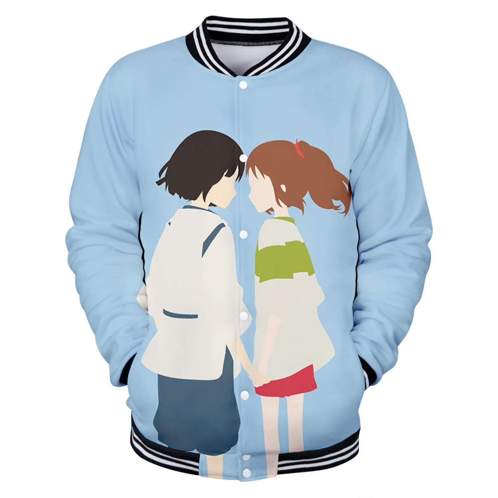 2019 Couple Jackets Spirited Away 3D Print Coats Spring Autumn Men/Women Baseball uniform Japanese Spirited Away Coat 4XL
2019 Couple Jackets Spirited Away 3D Print Coats Spring Autumn Men/Women Baseball uniform Japanese Spirited Away Coat 4XL
