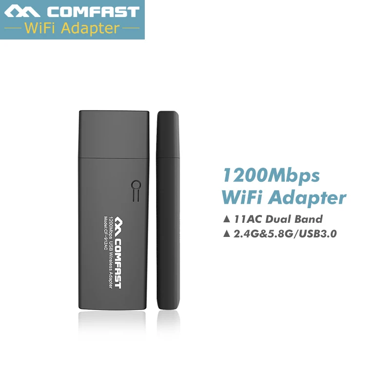 Dual band 2.4G/5.8G COMFAST 1200Mbps 11AC USB3.0 WiFi USB Wi fi Antenna Adapter Wireless wi-fi Network Card Mini Router | Компьютеры и