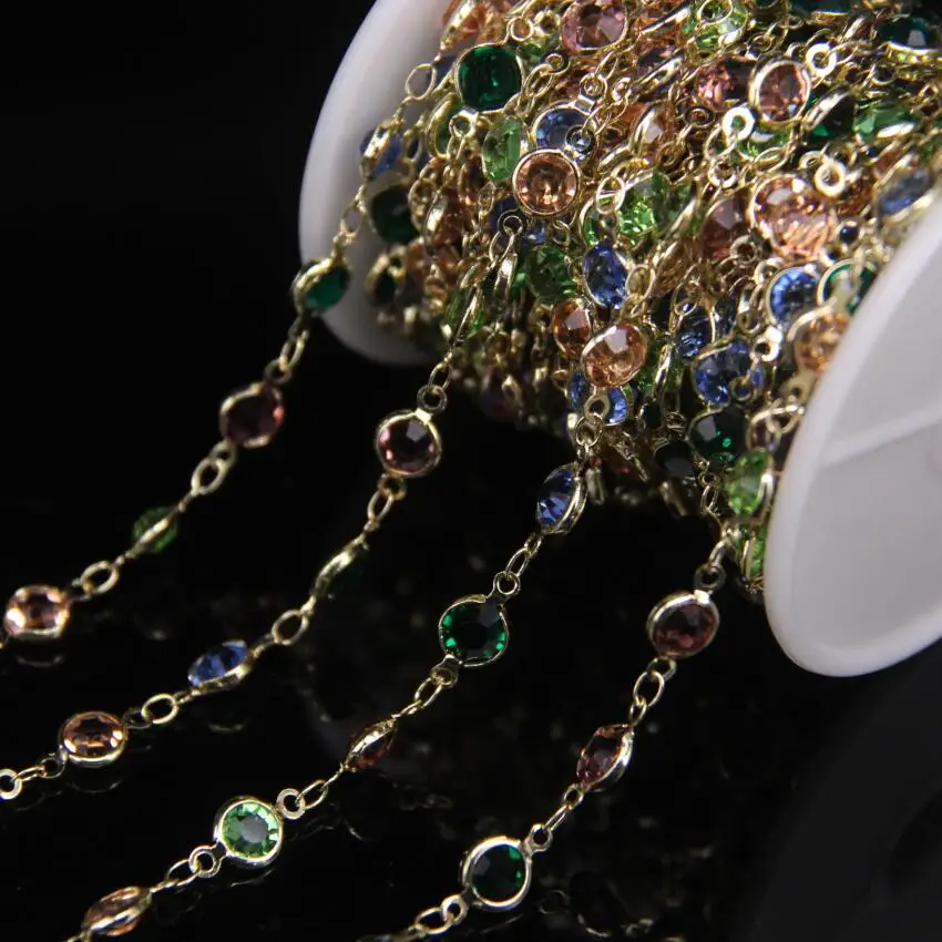 6mm Multi-color Glass Faceted Flat Round Beads Coin Glass Rosary Chains,Gold Plated Wire Wrapped Copper Woman Sweater Chains
6mm Multi-color Glass Faceted Flat Round Beads Coin Glass Rosary Chains,Gold Plated Wire Wrapped Copper Woman Sweater Chains
