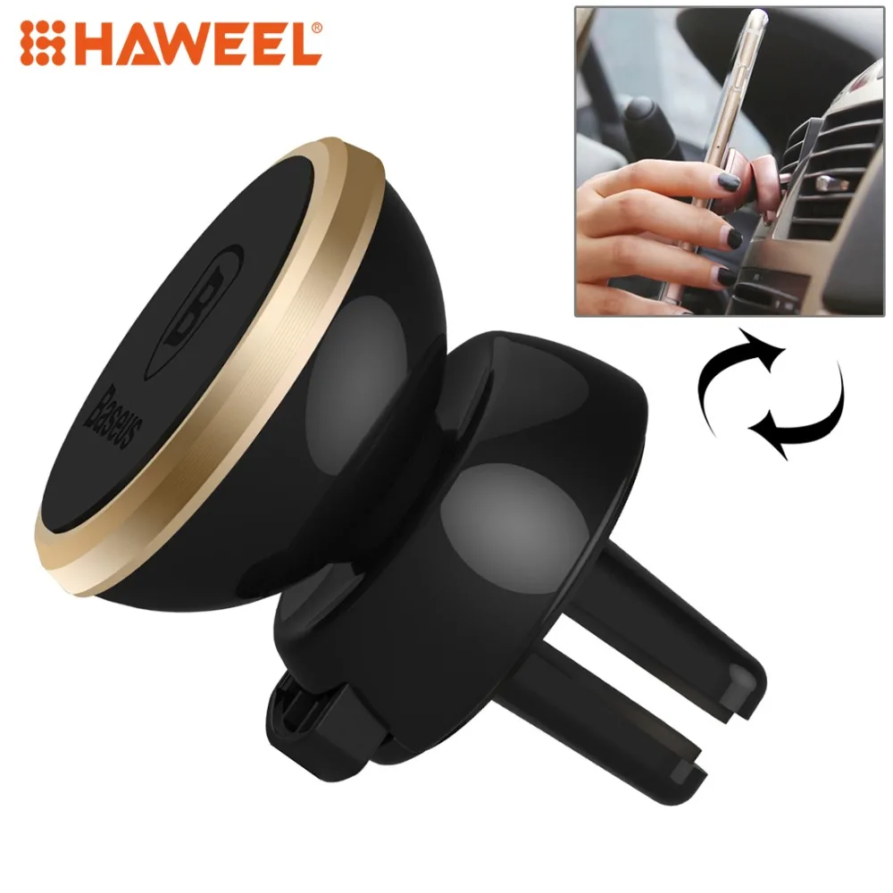 HAWEEL 360 Degree Rotatable Car Air Vent Phone Mount Holder For iPhone and Other Smart Phones
HAWEEL 360 Degree Rotatable Car Air Vent Phone Mount Holder For iPhone and Other Smart Phones