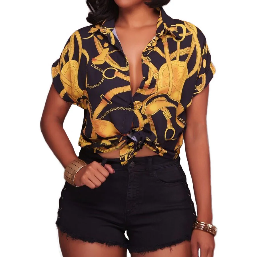 Black White Chain Print Shirt Blouse Women's Summer 2019 New Short Sleeve Office Lady Women Blouses Tops Blusas Femme
Black White Chain Print Shirt Blouse Women's Summer 2019 New Short Sleeve Office Lady Women Blouses Tops Blusas Femme