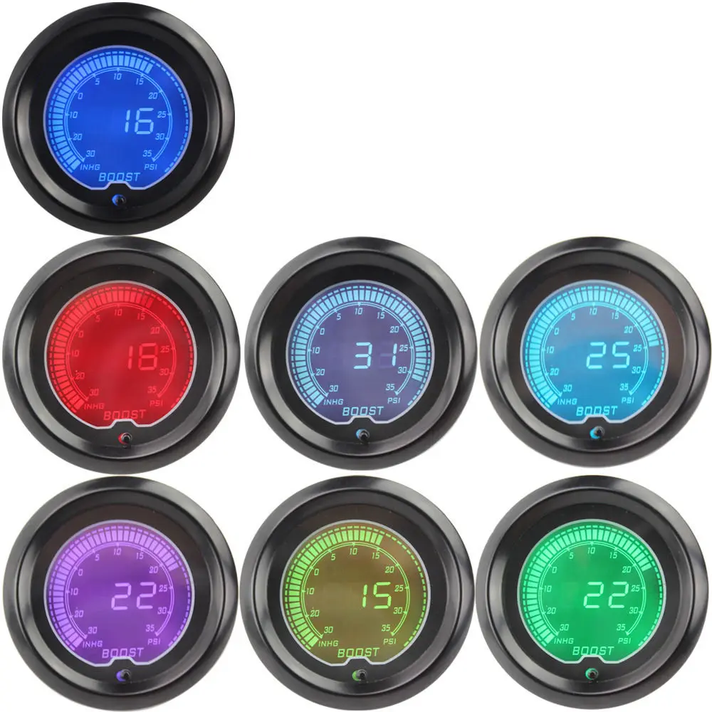 EE support 2" 52mm Blue 7 Color LED Light Turbo Boost Gauge Vacuum Car Digital Meter Smoke Len
EE support 2" 52mm Blue 7 Color LED Light Turbo Boost Gauge Vacuum Car Digital Meter Smoke Len