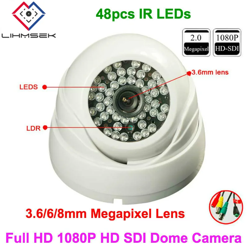 Lihmsek 1080P HD SDI камера 2.0MP 1/3 'ɲ.0MP CMOS сенсор 3 6/6 мм мегапиксельный hd объектив 48 шт.