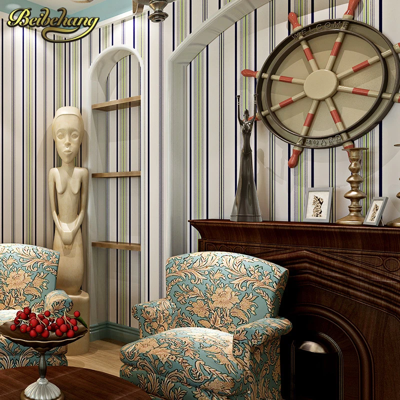 beibehang wall paper color Wide vertical stripes bedroom living room Mediterranean-style low-minimalist backdrop wallpaper
beibehang wall paper color Wide vertical stripes bedroom living room Mediterranean-style low-minimalist backdrop wallpaper
